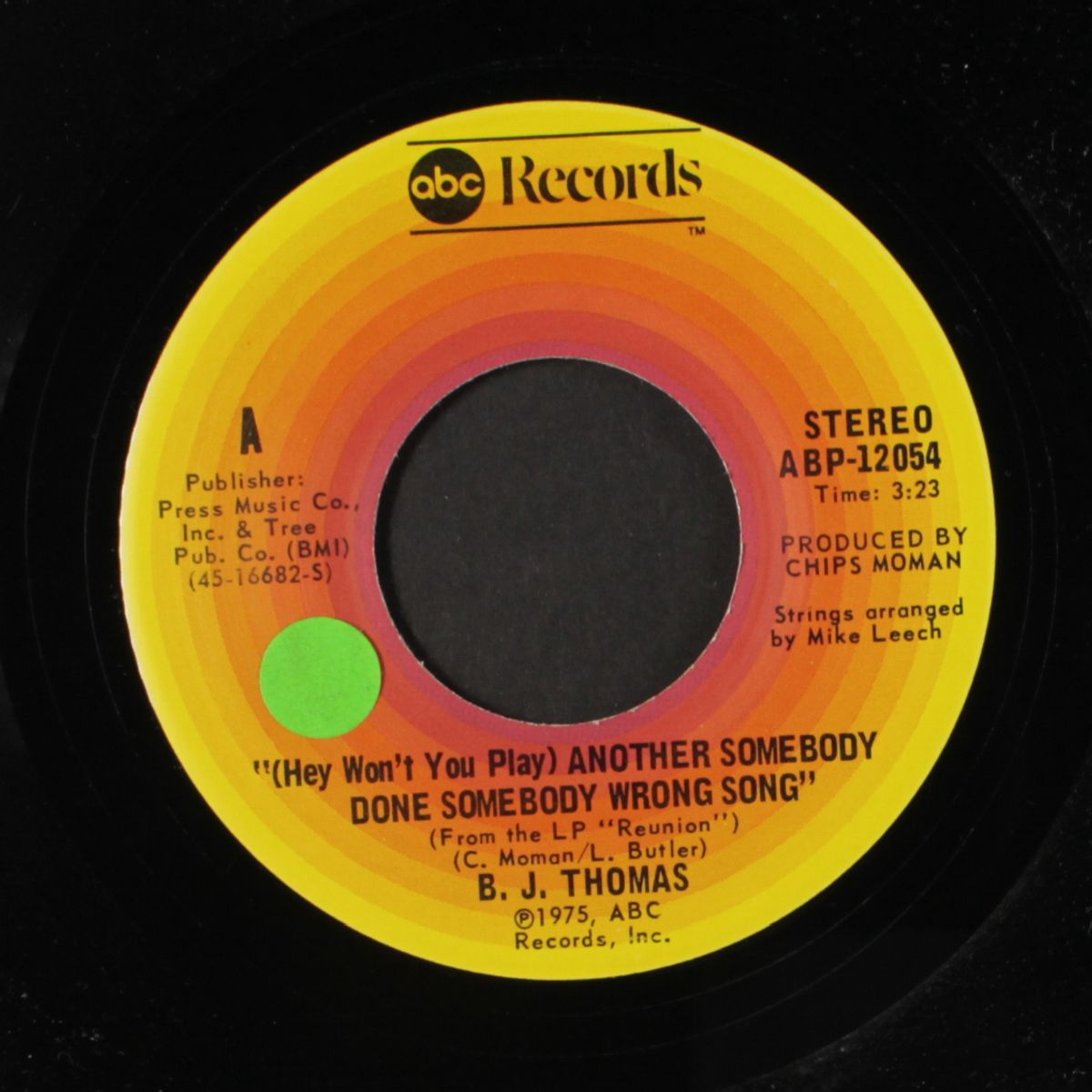 another somebody done somebody wrong song by B.J. THOMAS