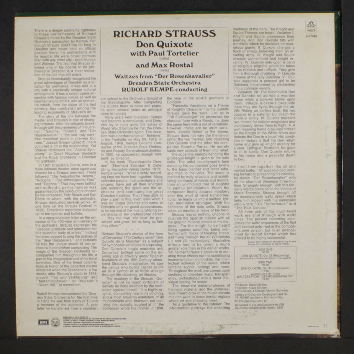 richard strauss: don quixote by RUDOLF KEMPE & DRESDEN STATE ORCHESTRA