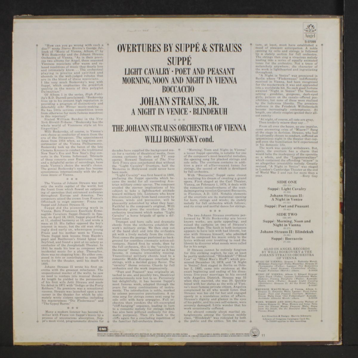 overtures by suppe and strauss by WILLI BOSKOVSKY