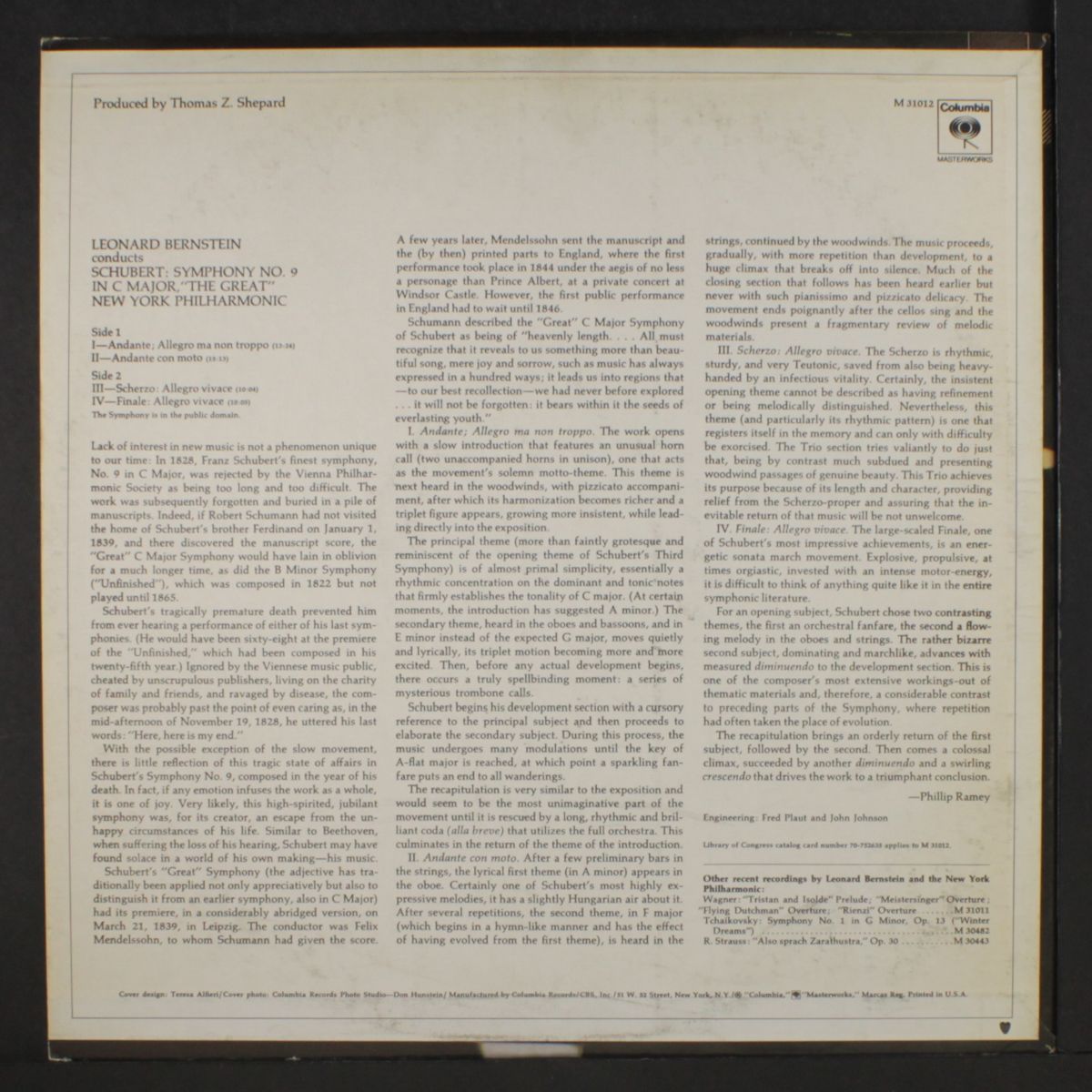 schubert: symphony no. 9 in c major, "the great" by LEONARD BERNSTEIN & NEW YORK PHILHARMONIC