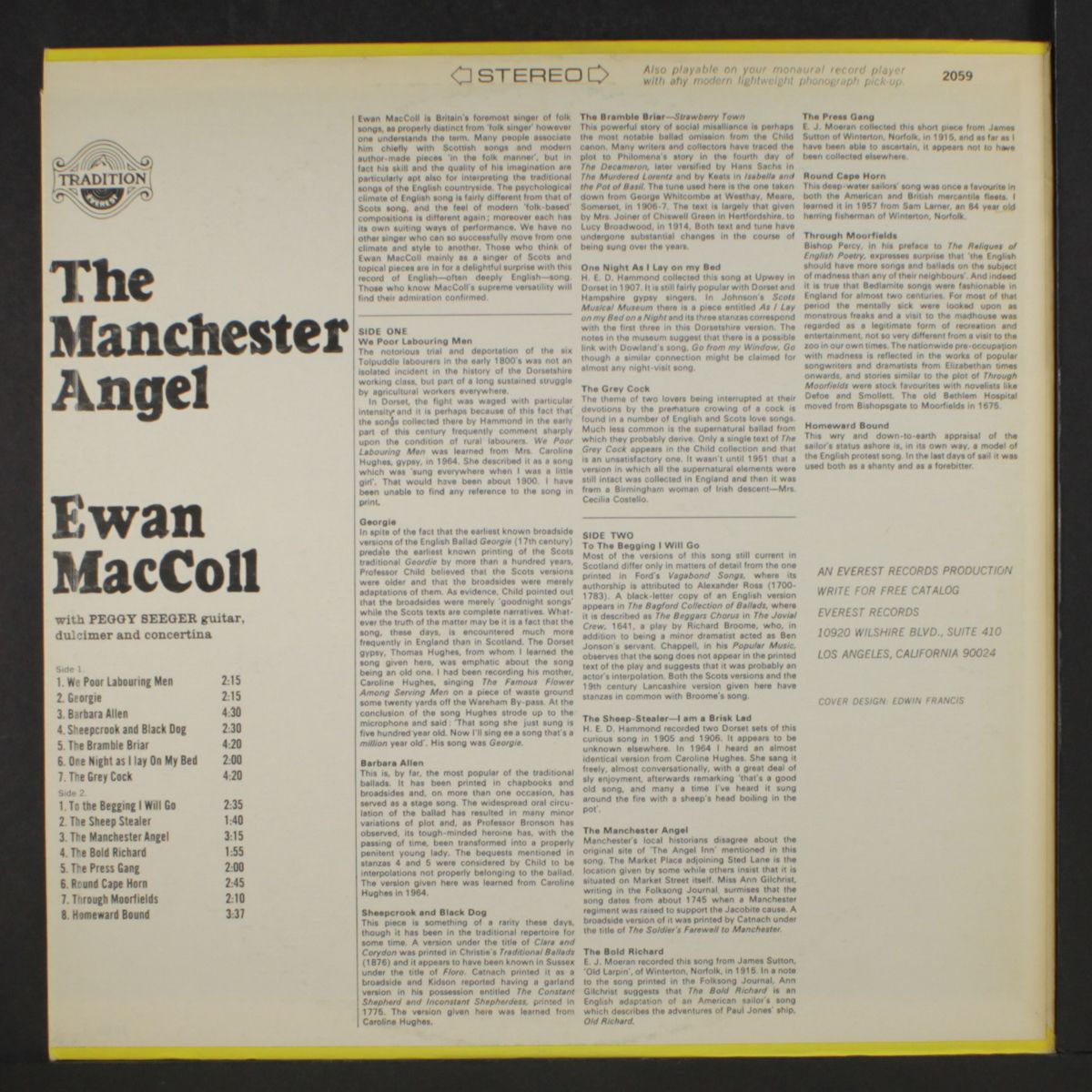 the manchester angel by EWAN MACCOLL
