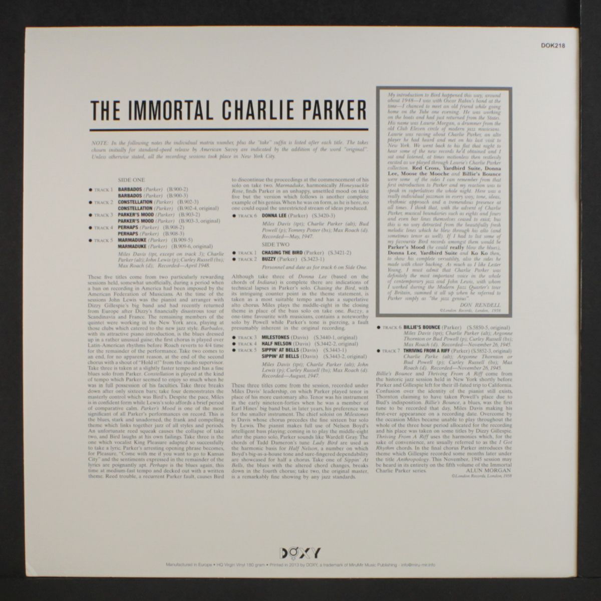 the immortal by CHARLIE PARKER