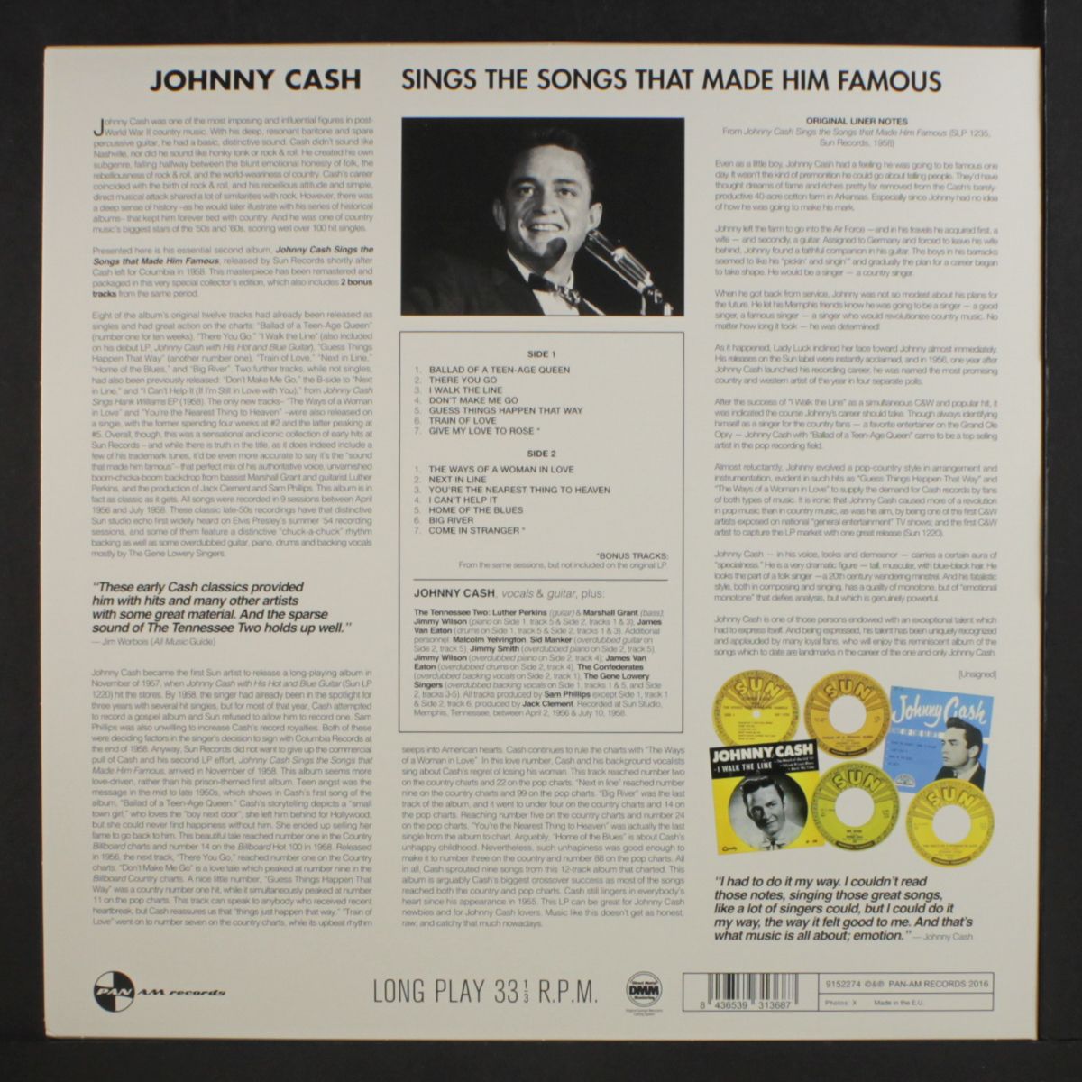 the songs that made him famous by JOHNNY CASH