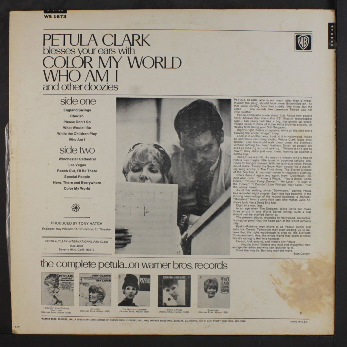 color my world / who am i by PETULA CLARK