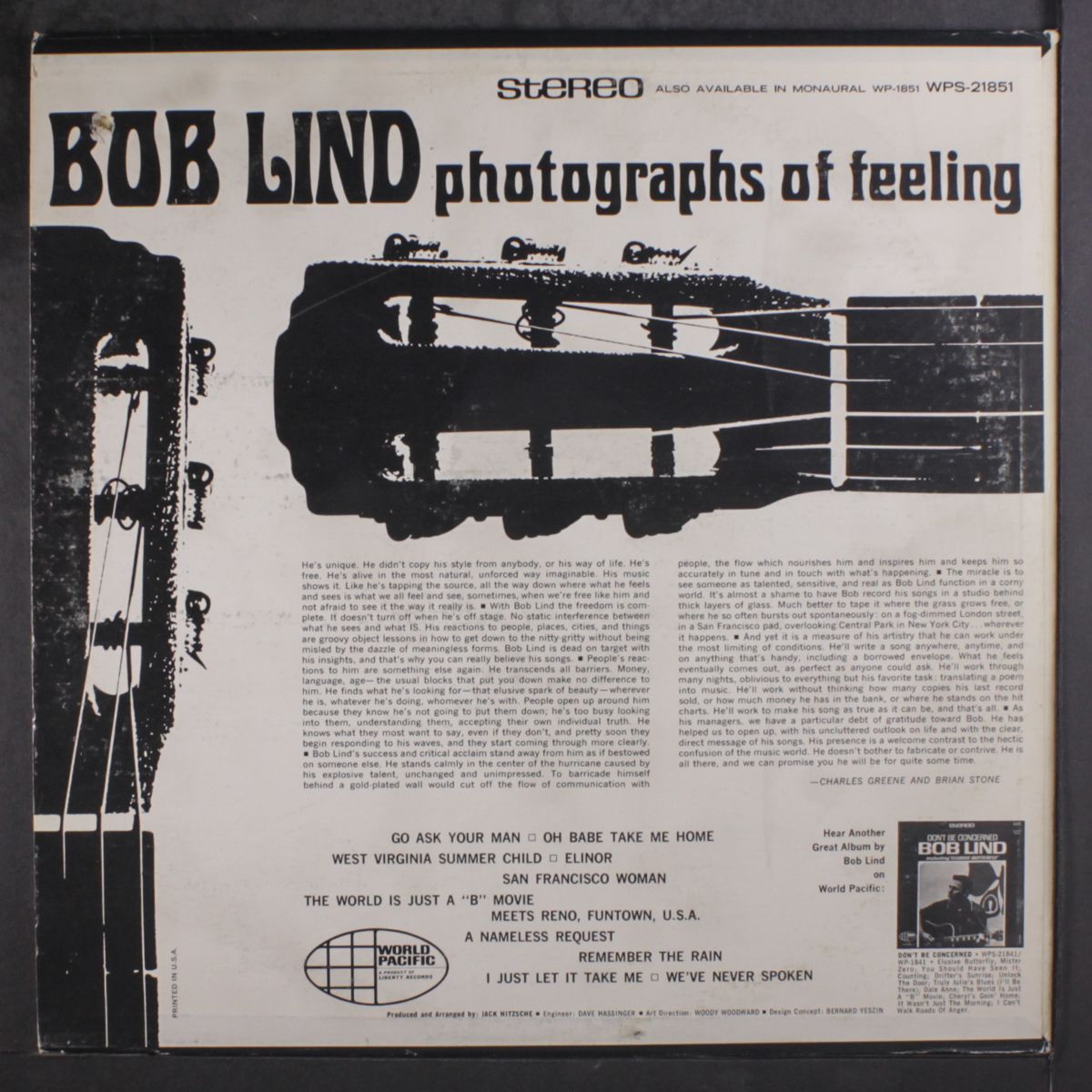 photographs of feeling by BOB LIND