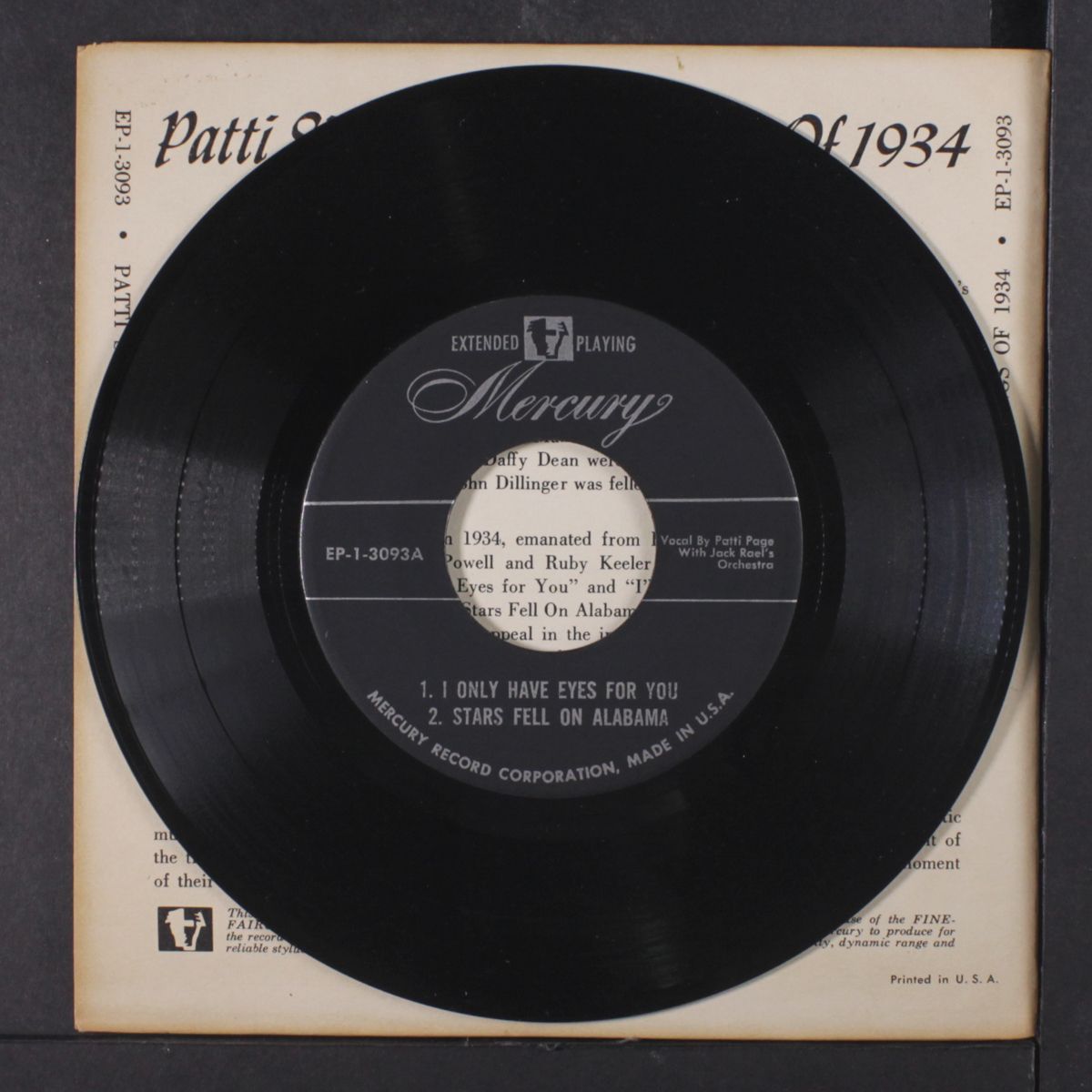 sings the hit songs of 1934 by PATTI PAGE
