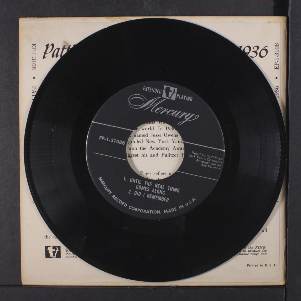 sings the hit songs of 1936 by PATTI PAGE