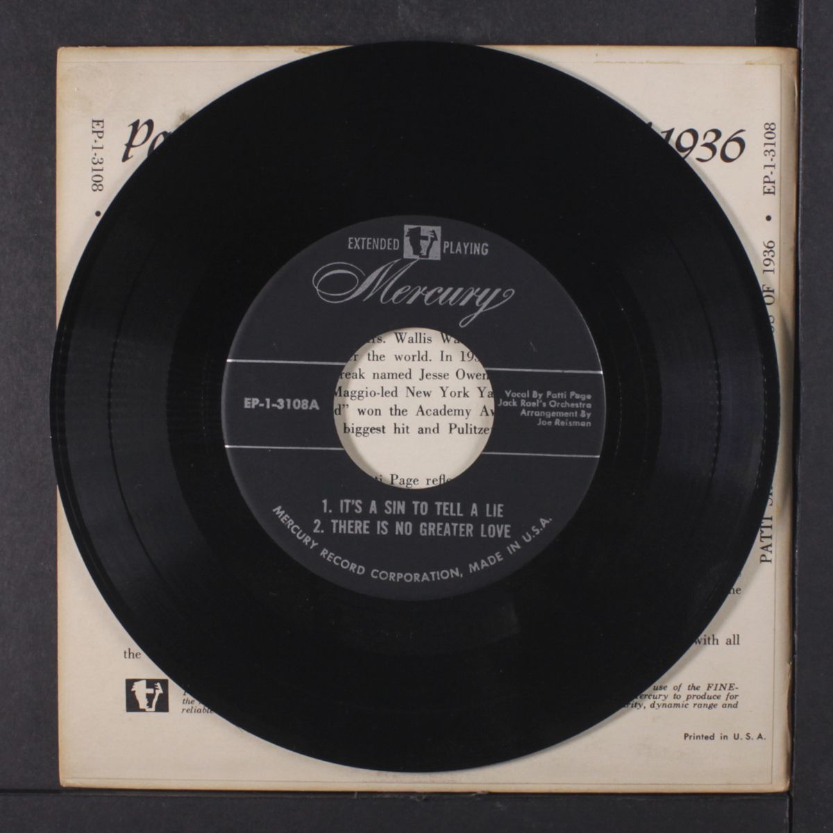 sings the hit songs of 1936 by PATTI PAGE