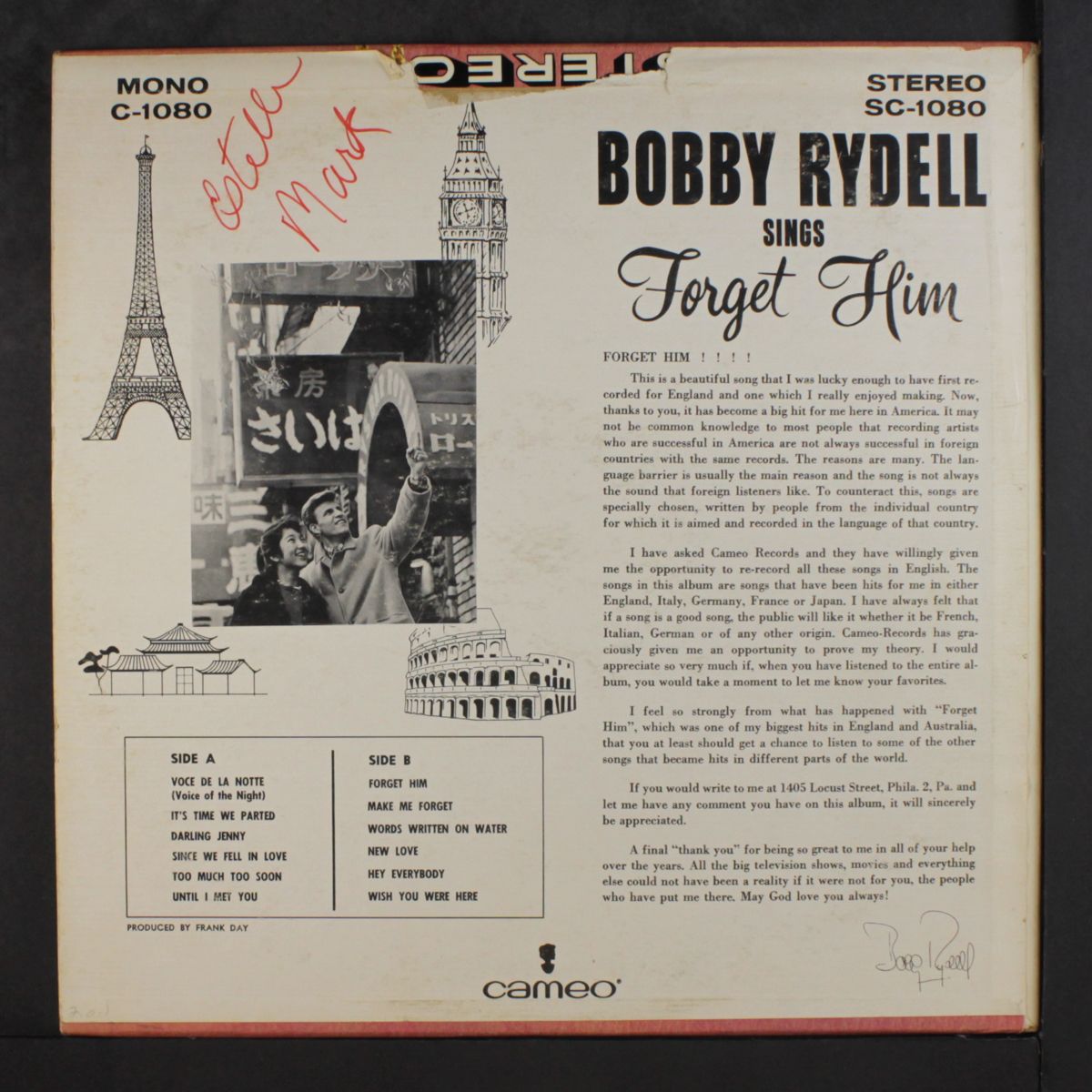 sings forget him by BOBBY RYDELL