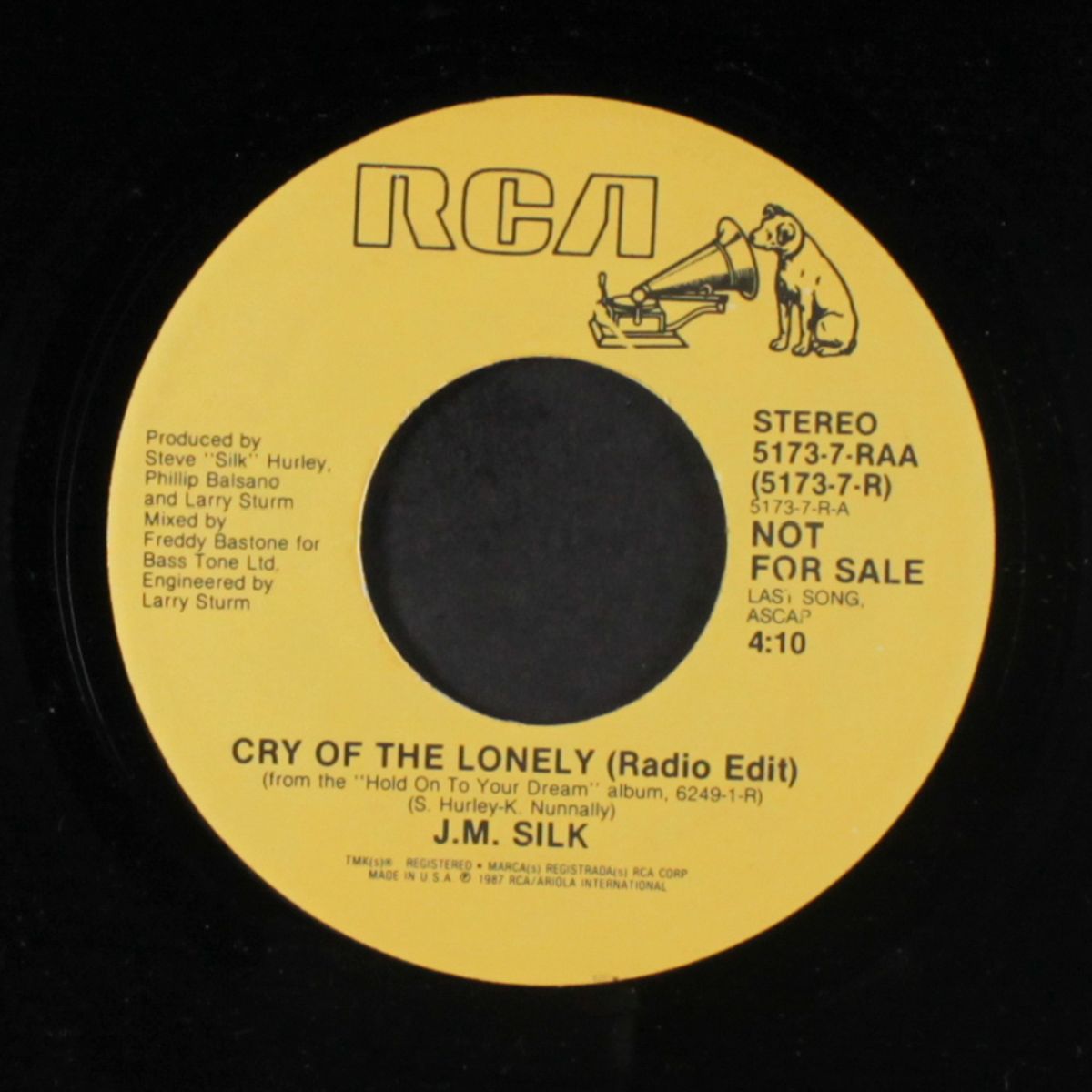 cry of the lonely (radio edit) / same by J.M. SILK