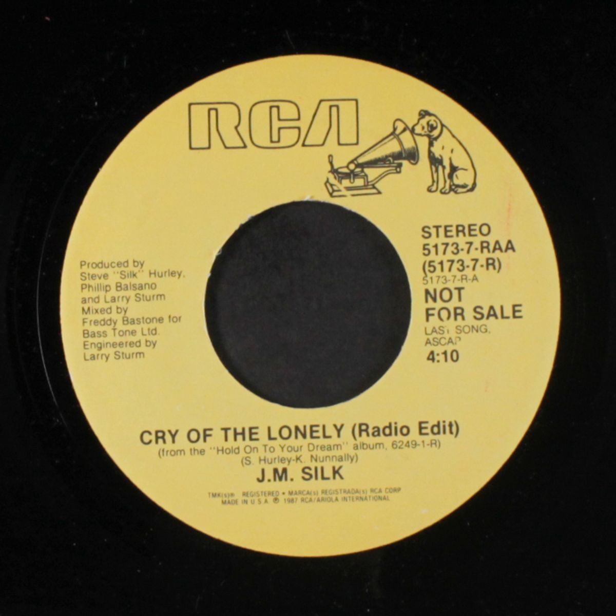 cry of the lonely (radio edit) / same by J.M. SILK