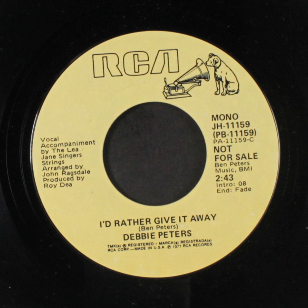 i'd rather give it away / mono by DEBBIE PETERS