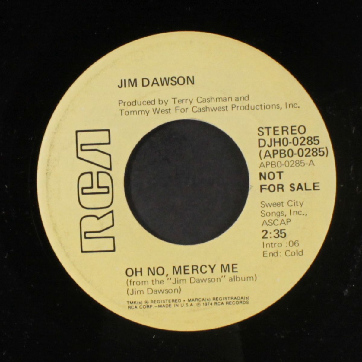 oh no, mercy me / mono by JIM DAWSON