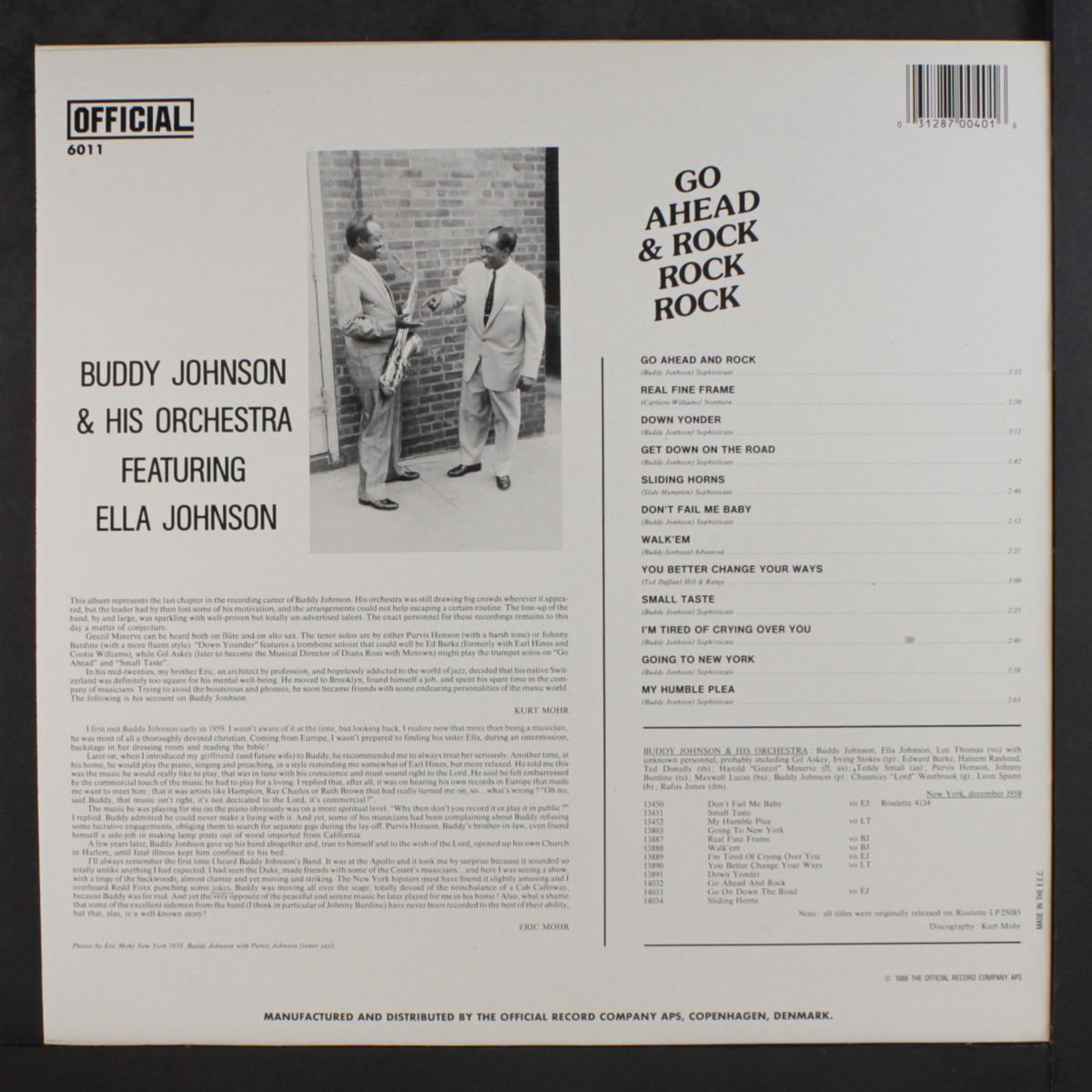 go ahead & rock rock rock by BUDDY JOHNSON