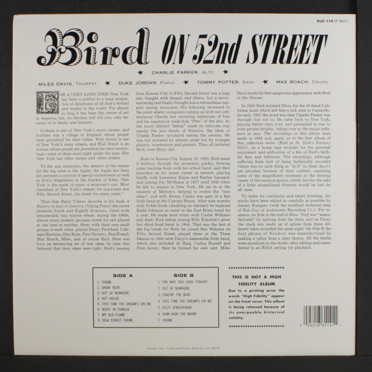 bird on 52nd street by CHARLIE PARKER