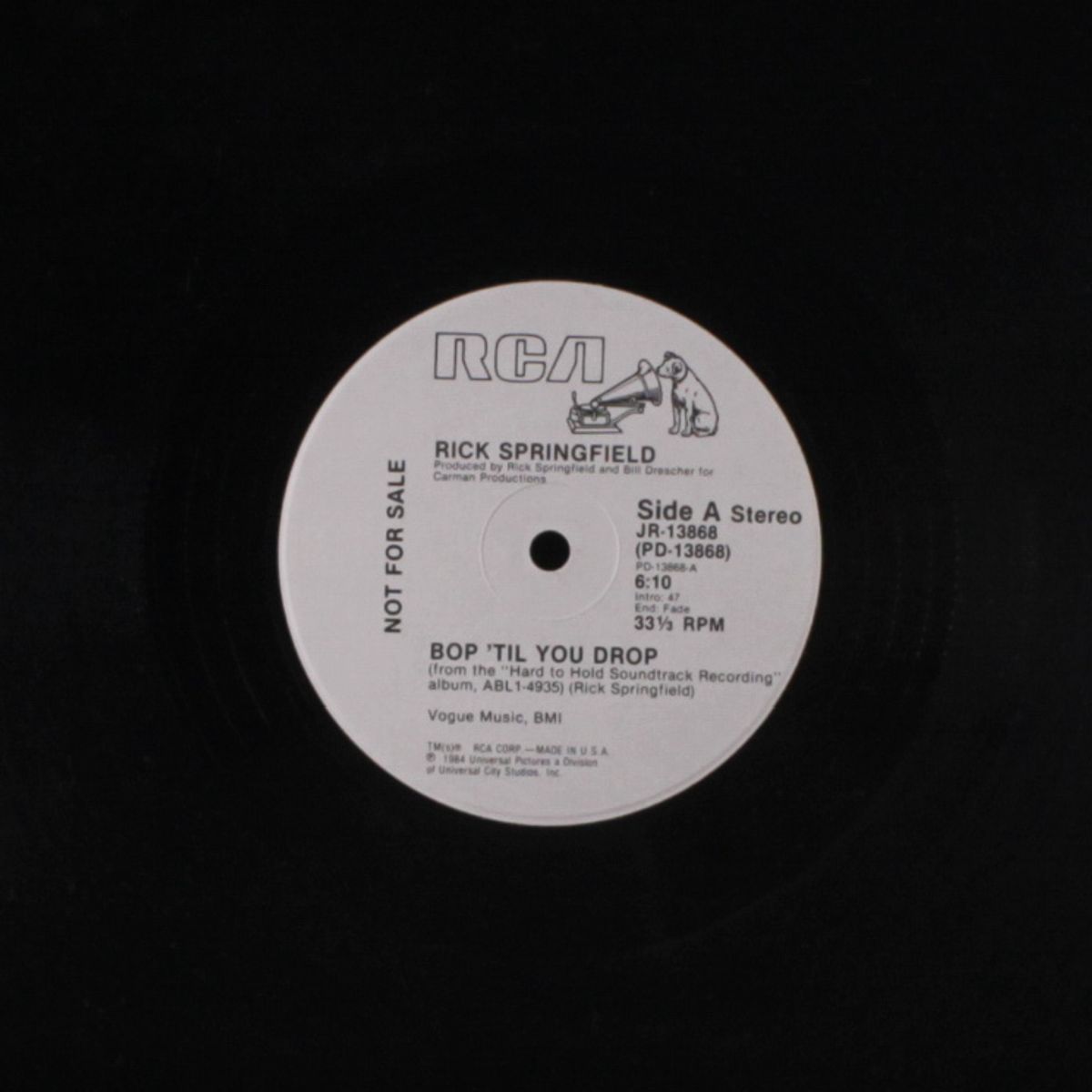bop til you drop by RICK SPRINGFIELD