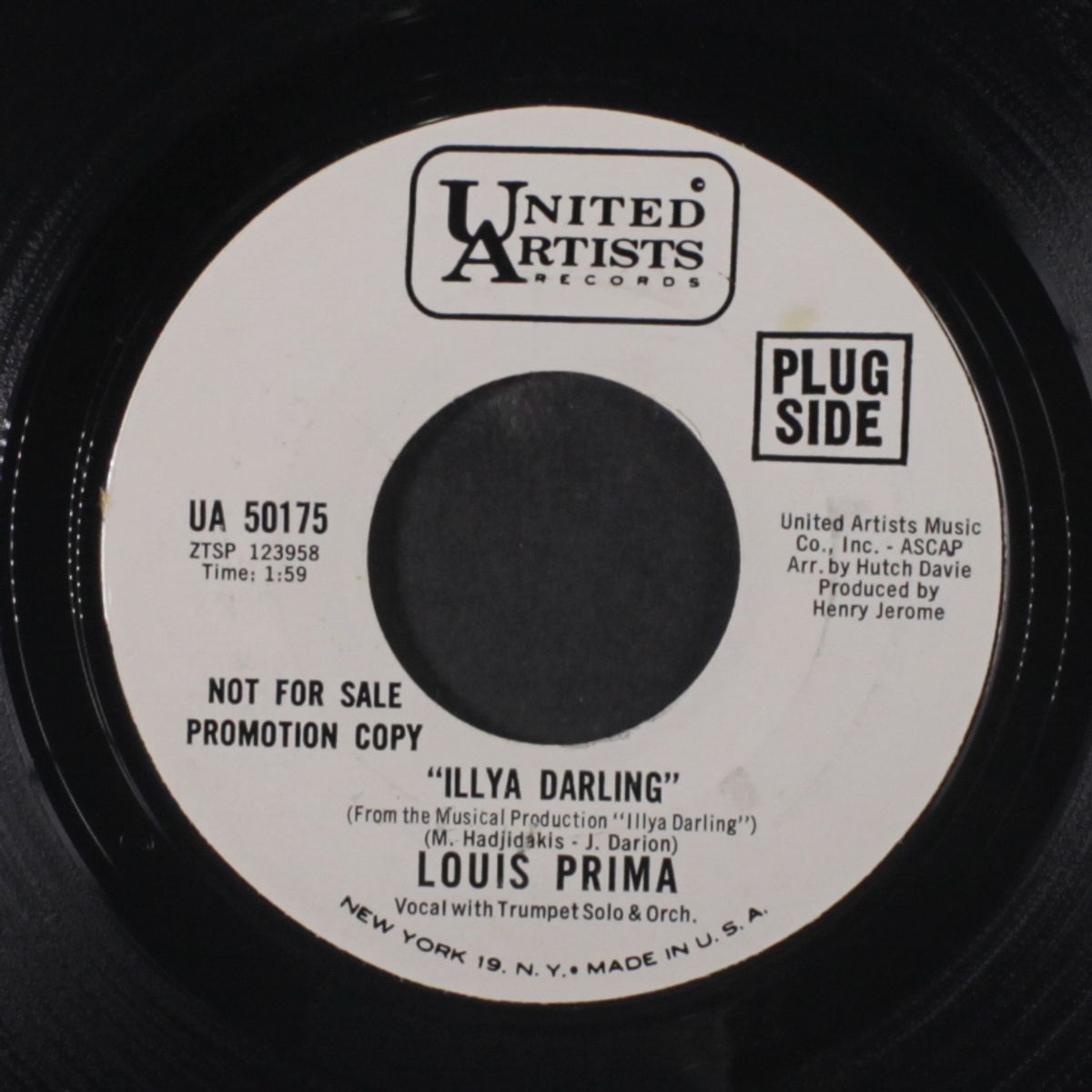illya darling / i believe in you by LOUIS PRIMA
