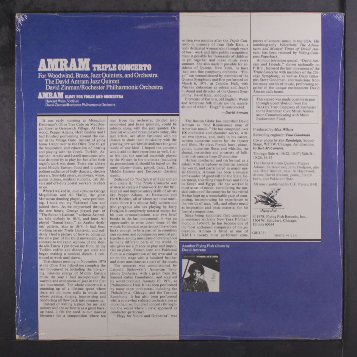 triple concerto by DAVID AMRAM