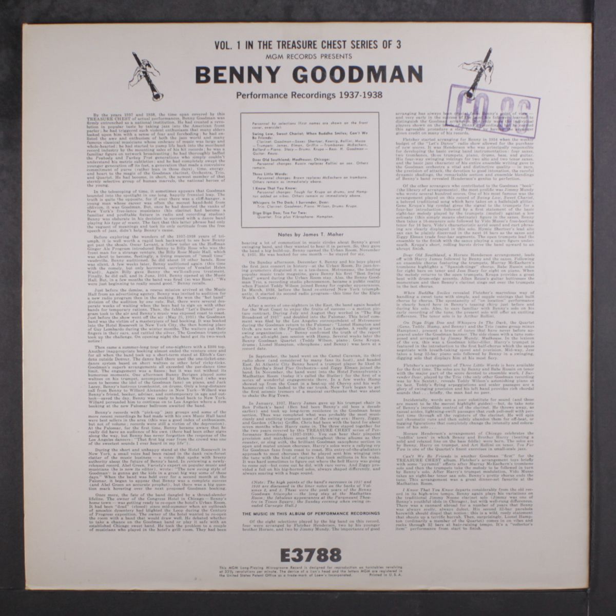 performance recordings 1937-1938 vol. 1 by BENNY GOODMAN