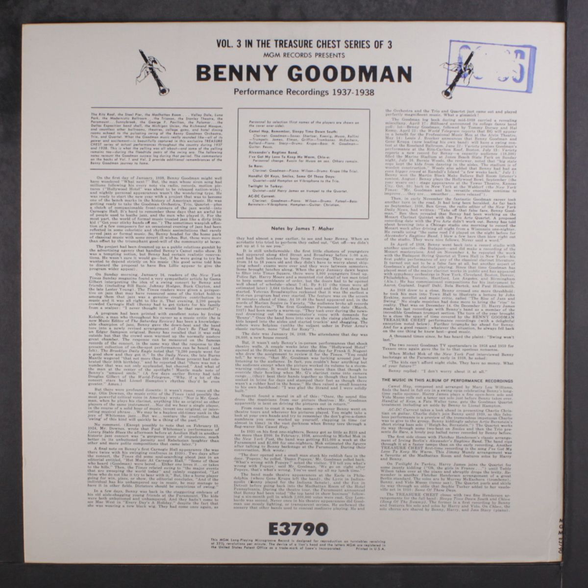 performance recordings 1937-1938 vol. 3 by BENNY GOODMAN