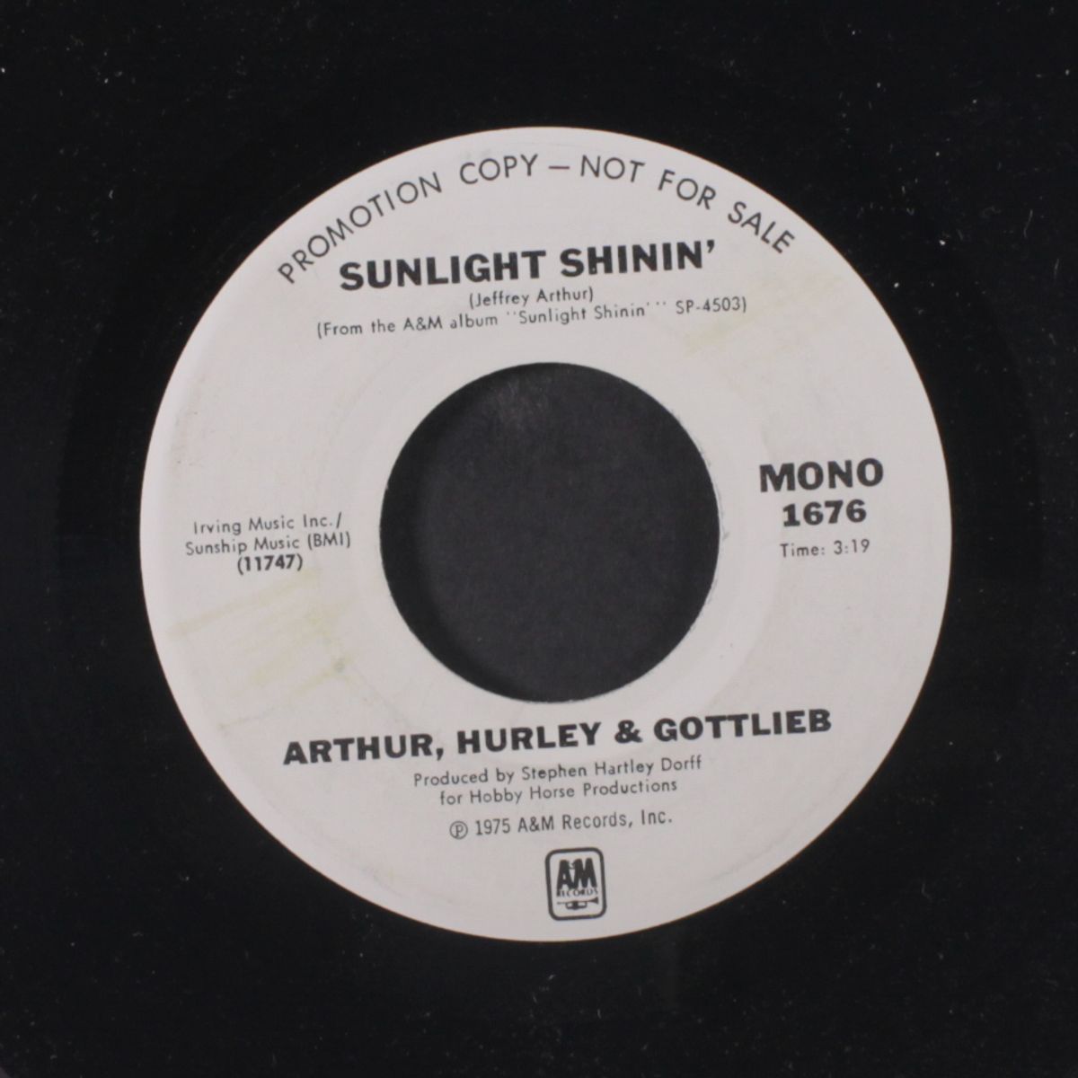 sunlight shinin' / mono by ARTHUR, HURLEY & GOTTLIEB