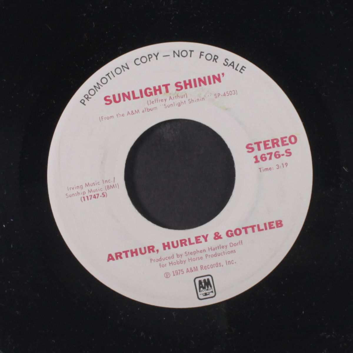 sunlight shinin' / mono by ARTHUR, HURLEY & GOTTLIEB