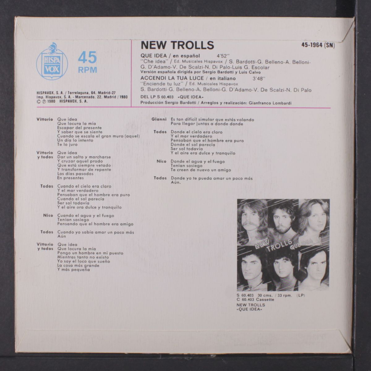 canatn en espanol by NEW TROLLS