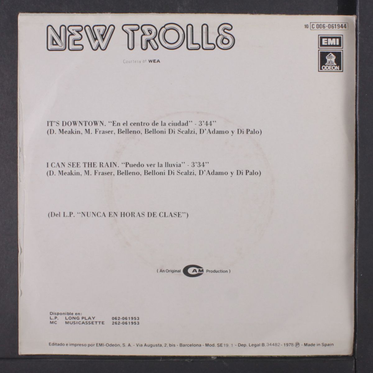 it's downtown / i can see the rain by NEW TROLLS
