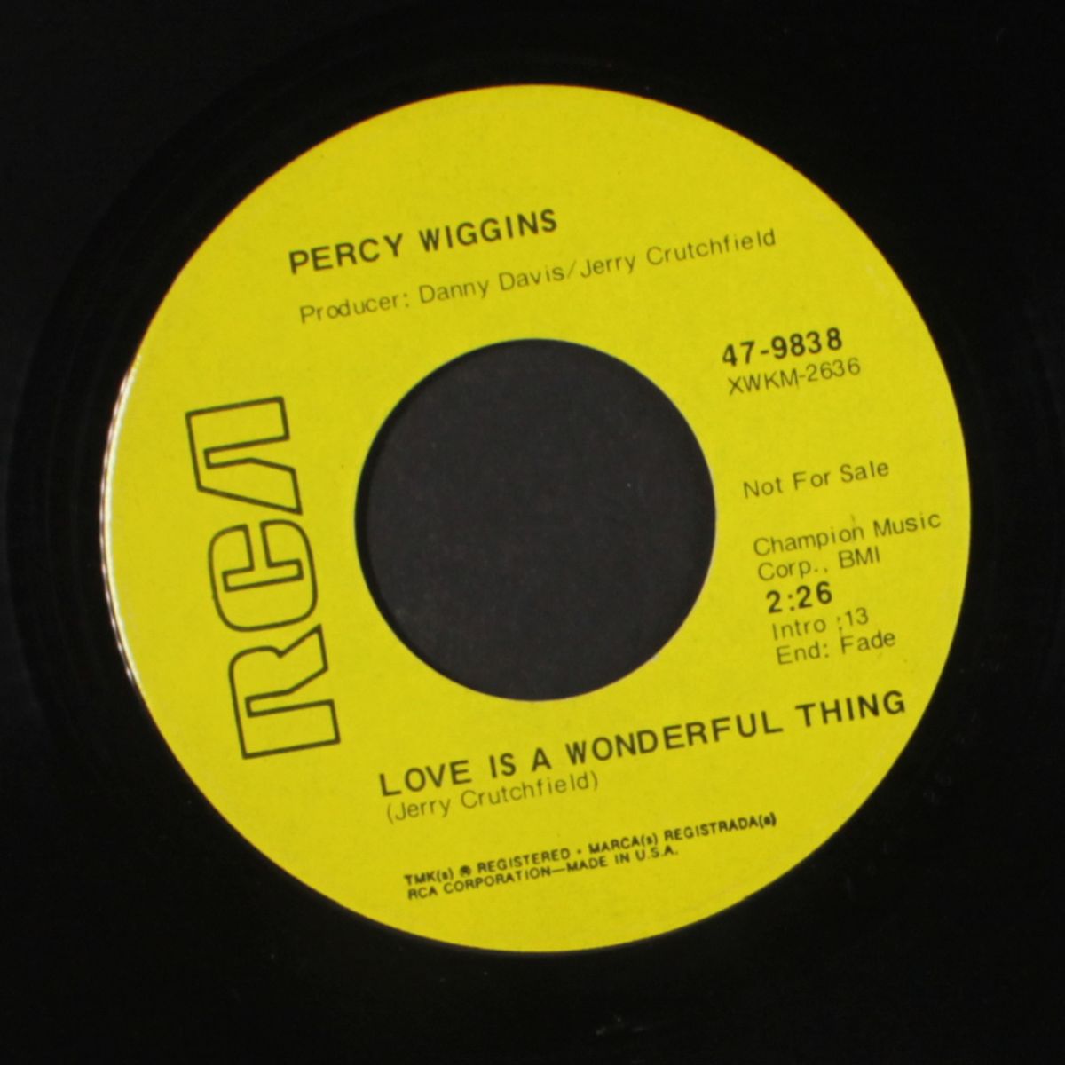 love is a wonderful thing by PERCY WIGGINS