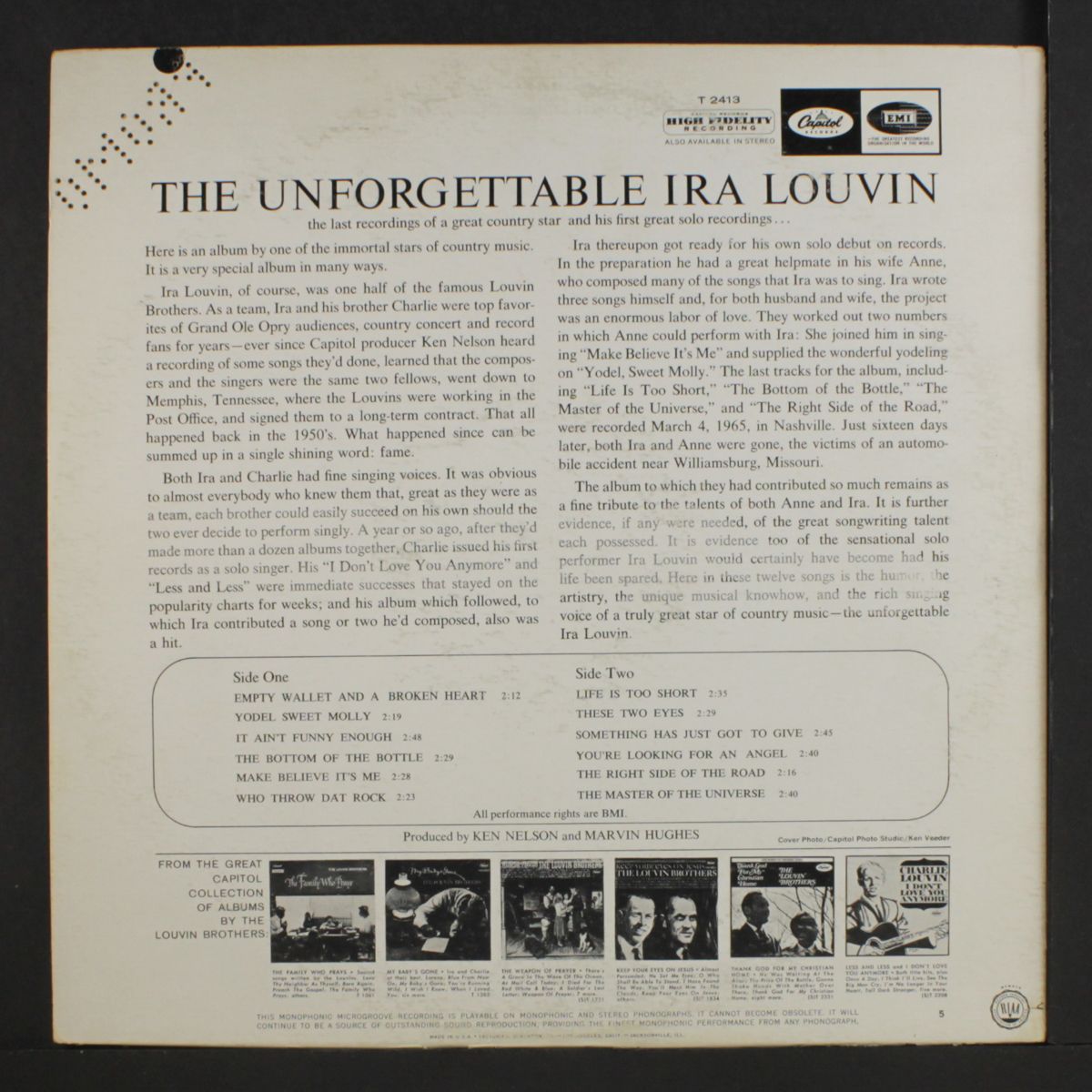 the unforgettable by IRA LOUVIN