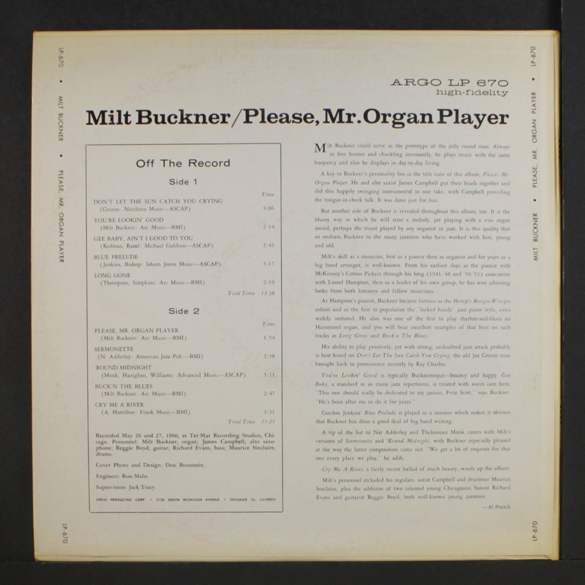please, mr. organ player by MILT BUCKNER