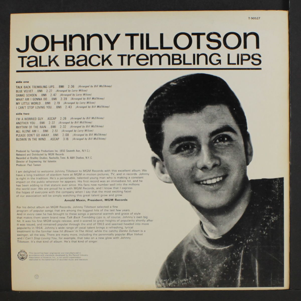 talk back trembling lips by JOHNNY TILLOTSON