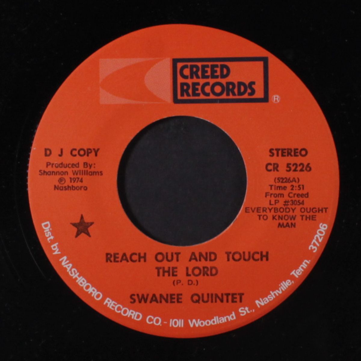 reach out and touch the lord / everybody ought to know the man by SWANEE QUINTET