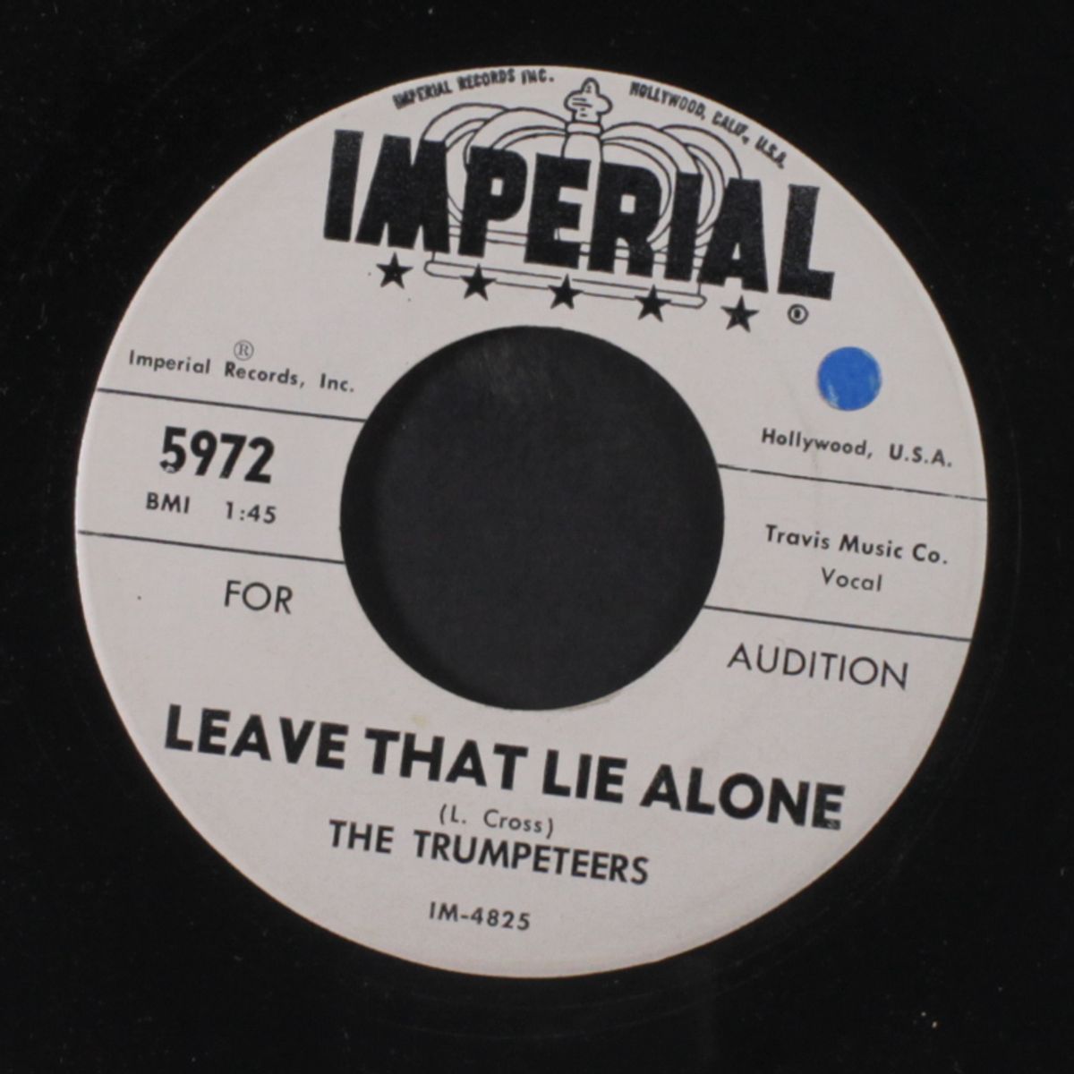 leave that lie alone / milky white way by TRUMPETEERS