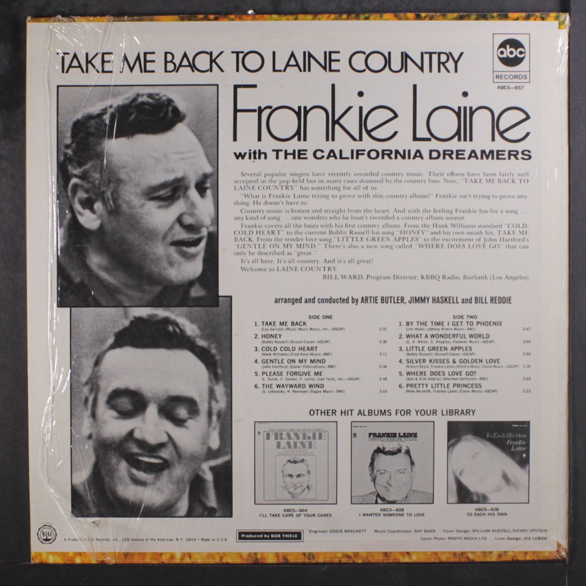 take me back to laine country by FRANKIE LAINE