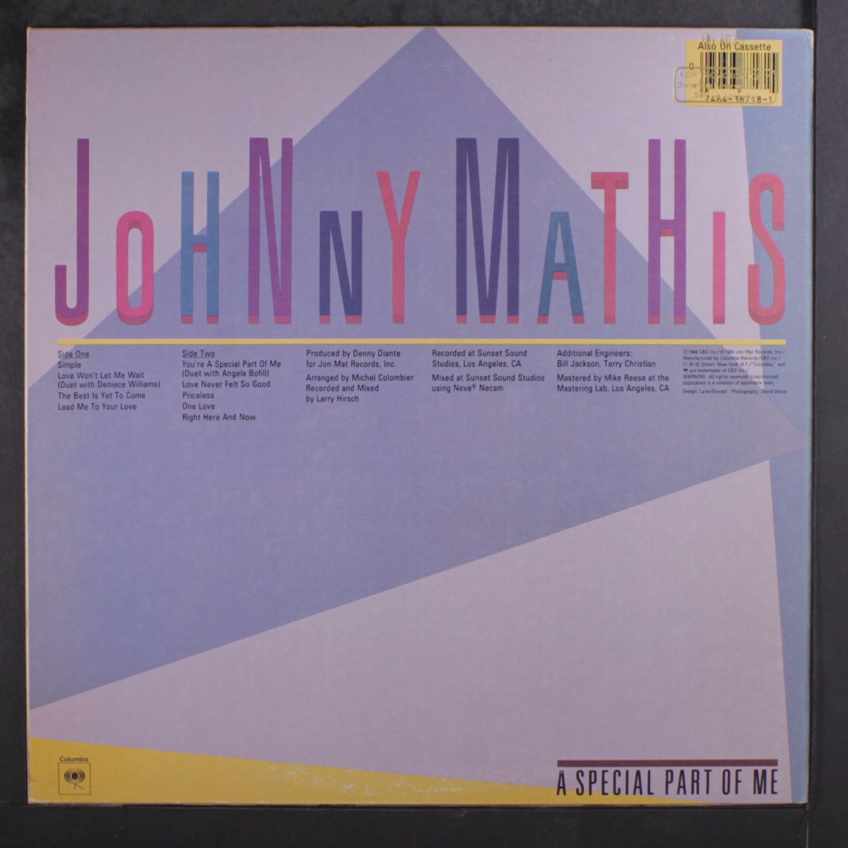 a special part of me by JOHNNY MATHIS