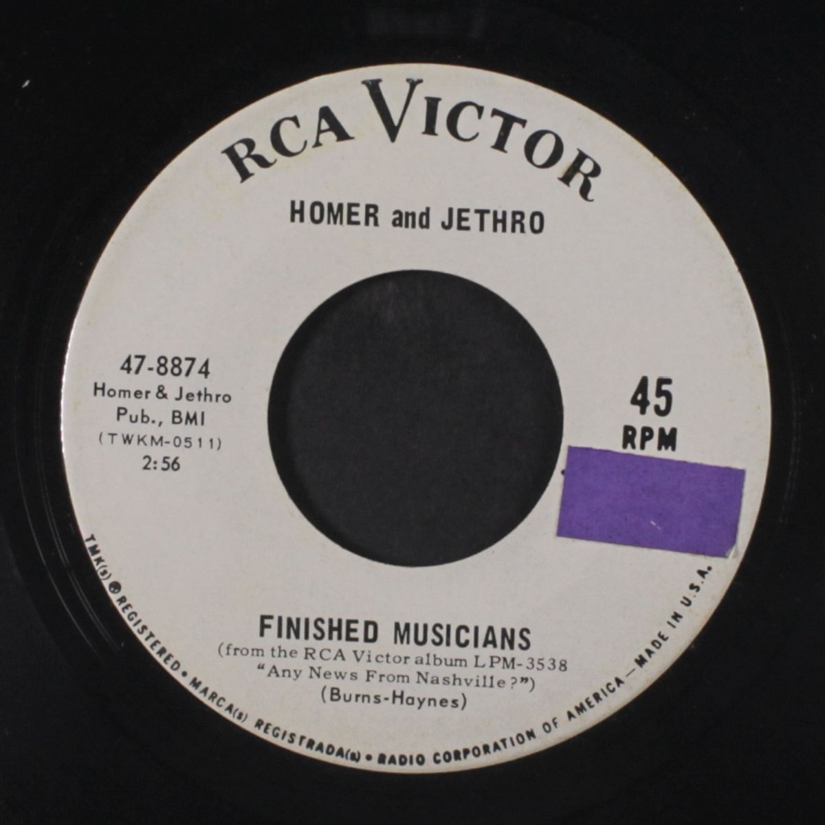 act naturally / finished musicians by HOMER & JETHRO