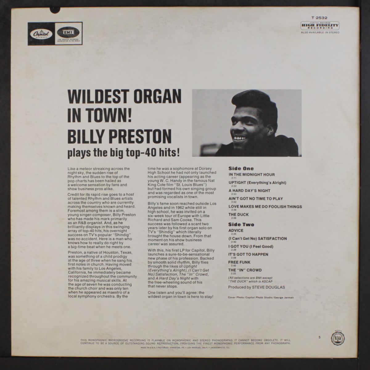 wildest organ in town! by BILLY PRESTON
