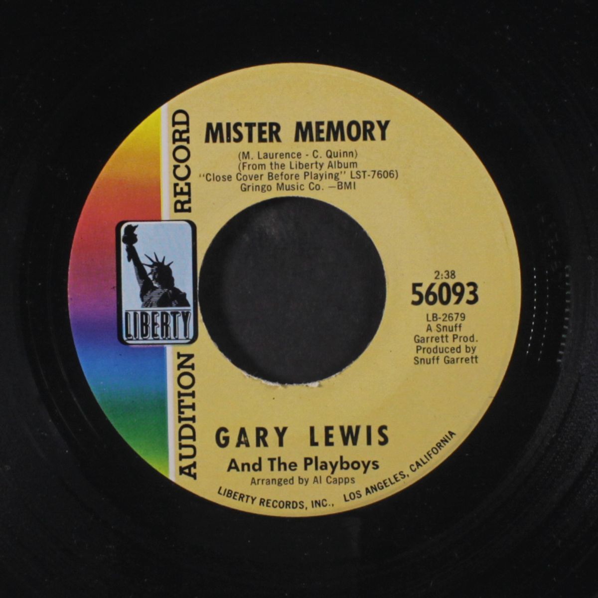rhythm of the rain / mister memory by GARY LEWIS & PLAYBOYS