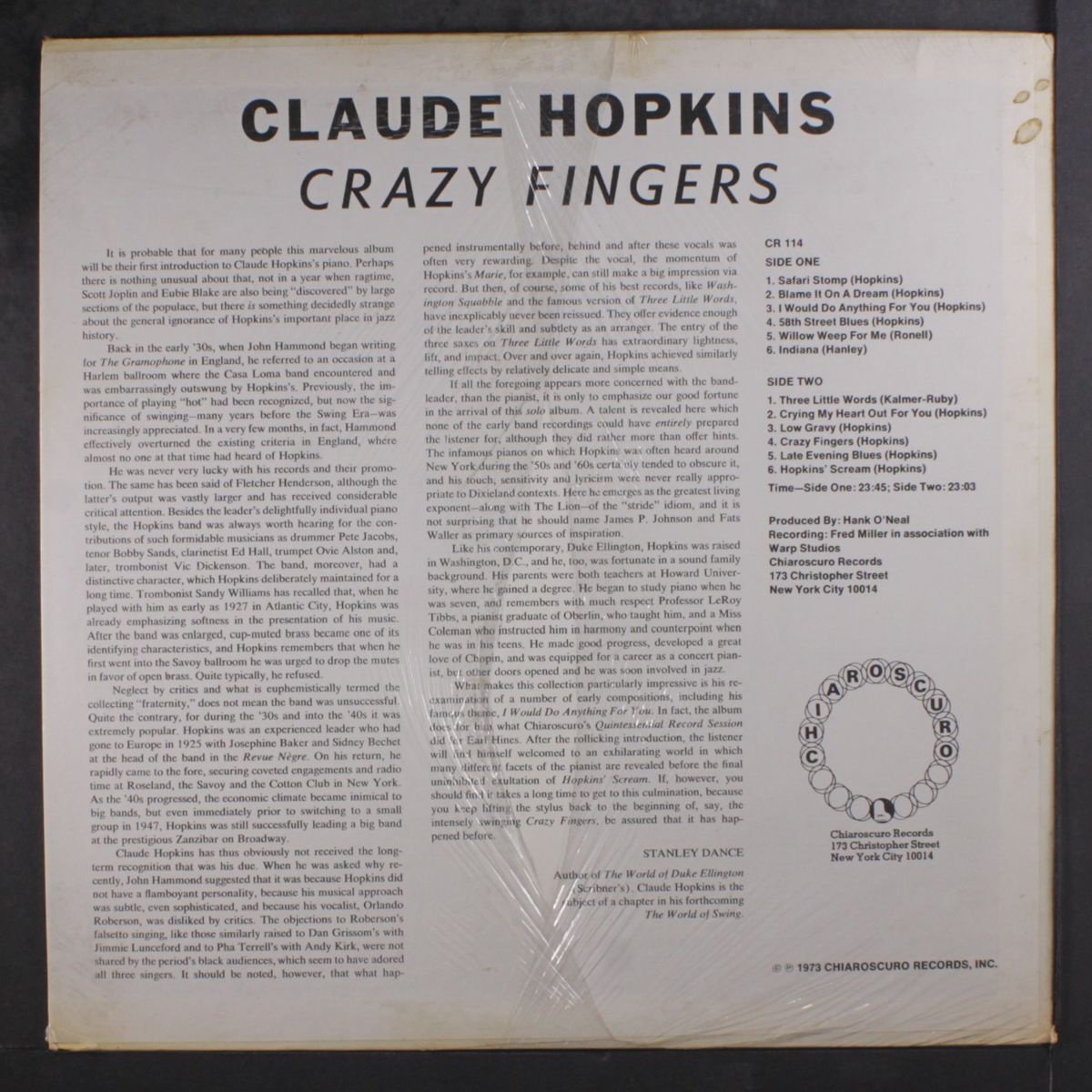 crazy fingers by CLAUDE HOPKINS