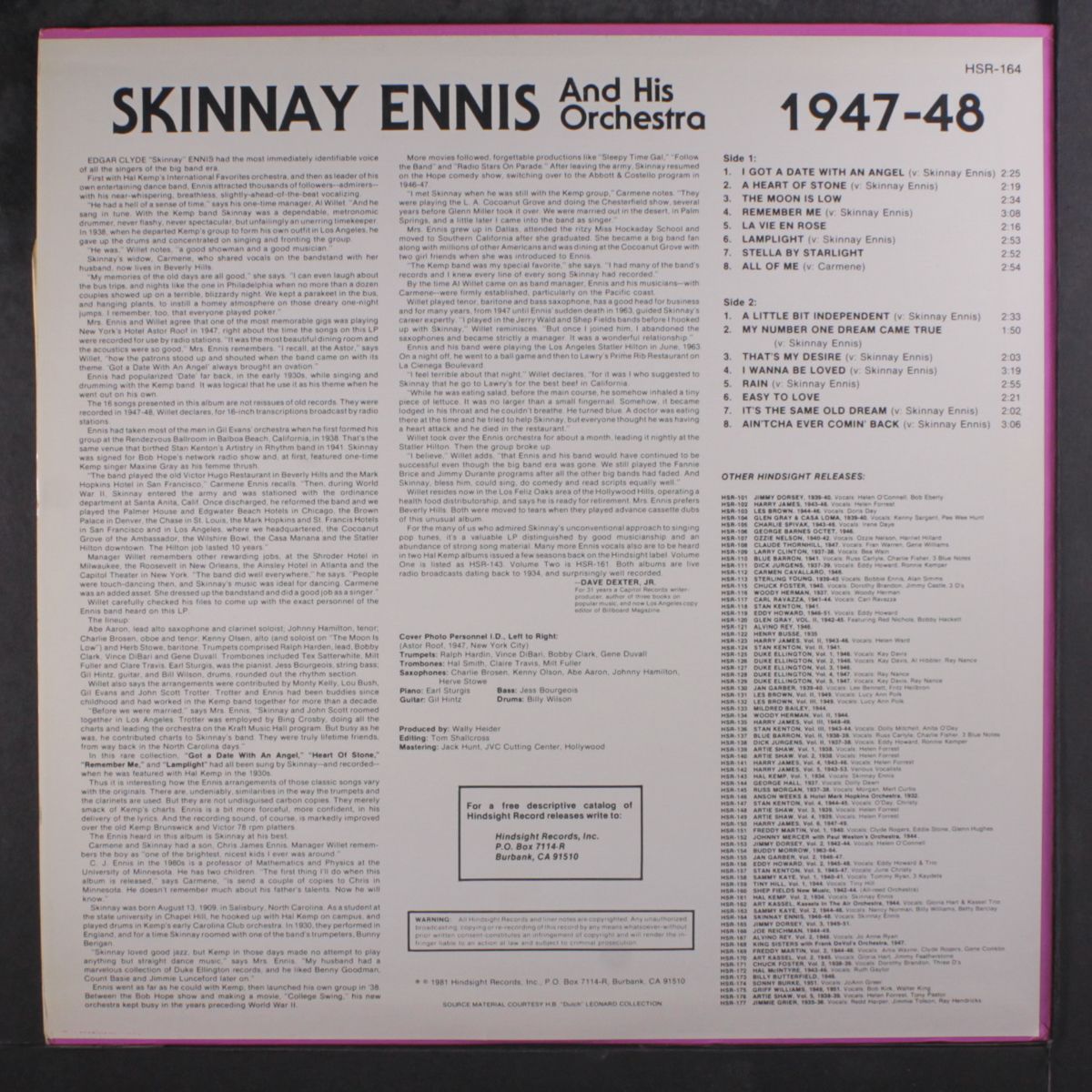 the uncollected, 1946-1948 by SKINNAY ENNIS