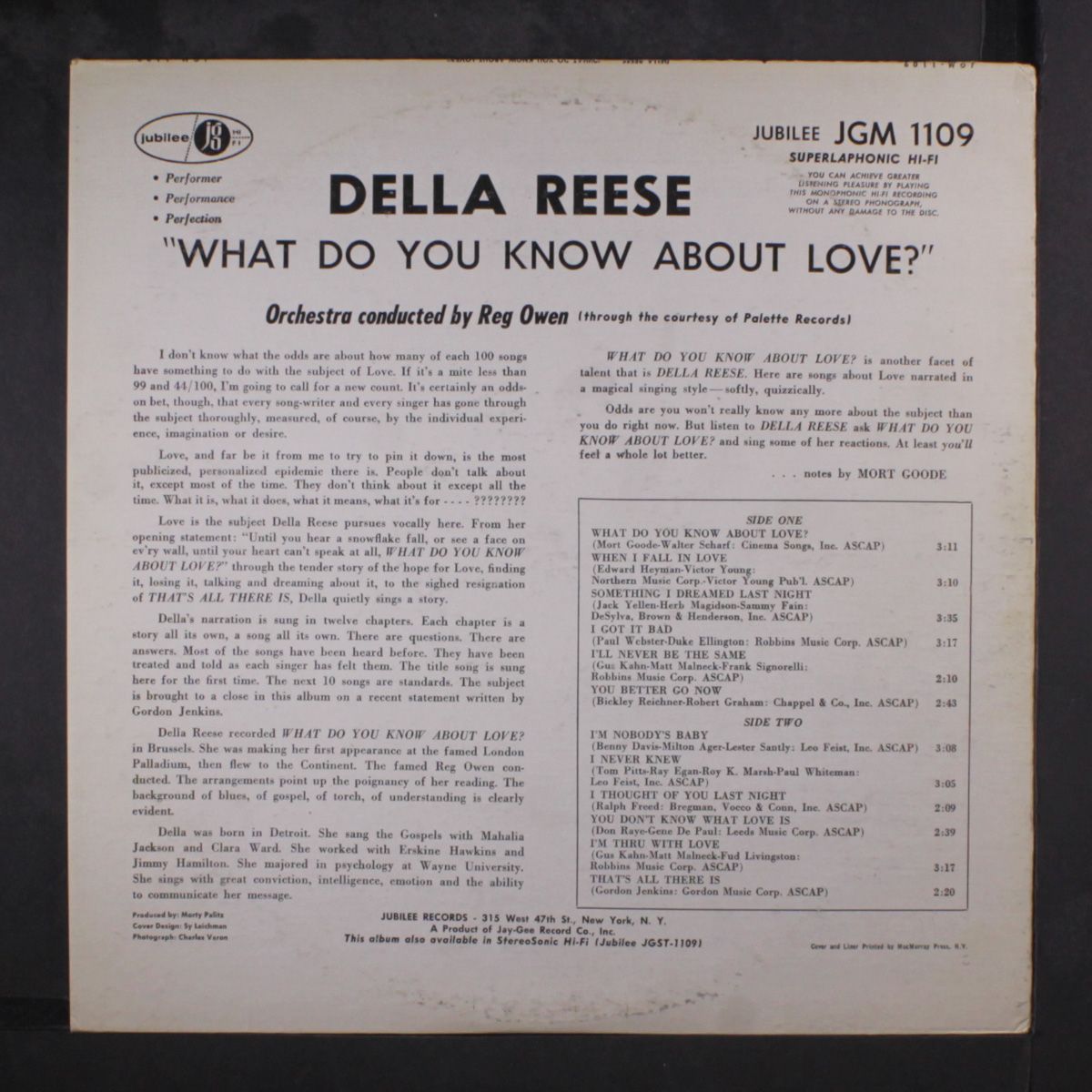 what do you know about love? by DELLA REESE
