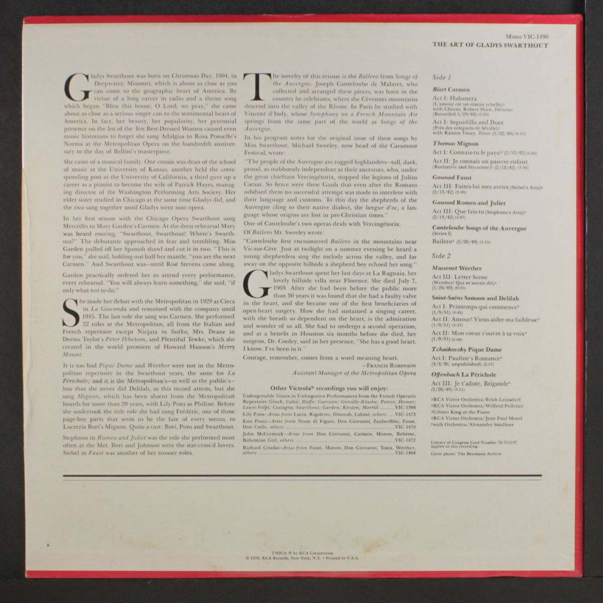 the art of by GLADYS SWARTHOUT
