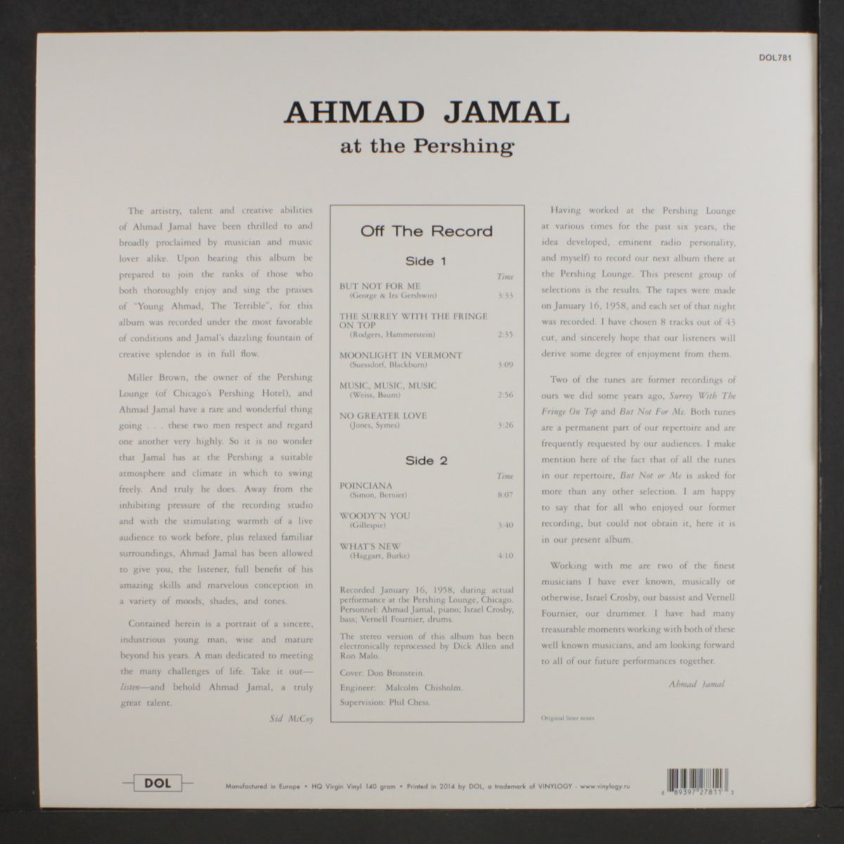 at the pershing, but not for me by AHMAD JAMAL