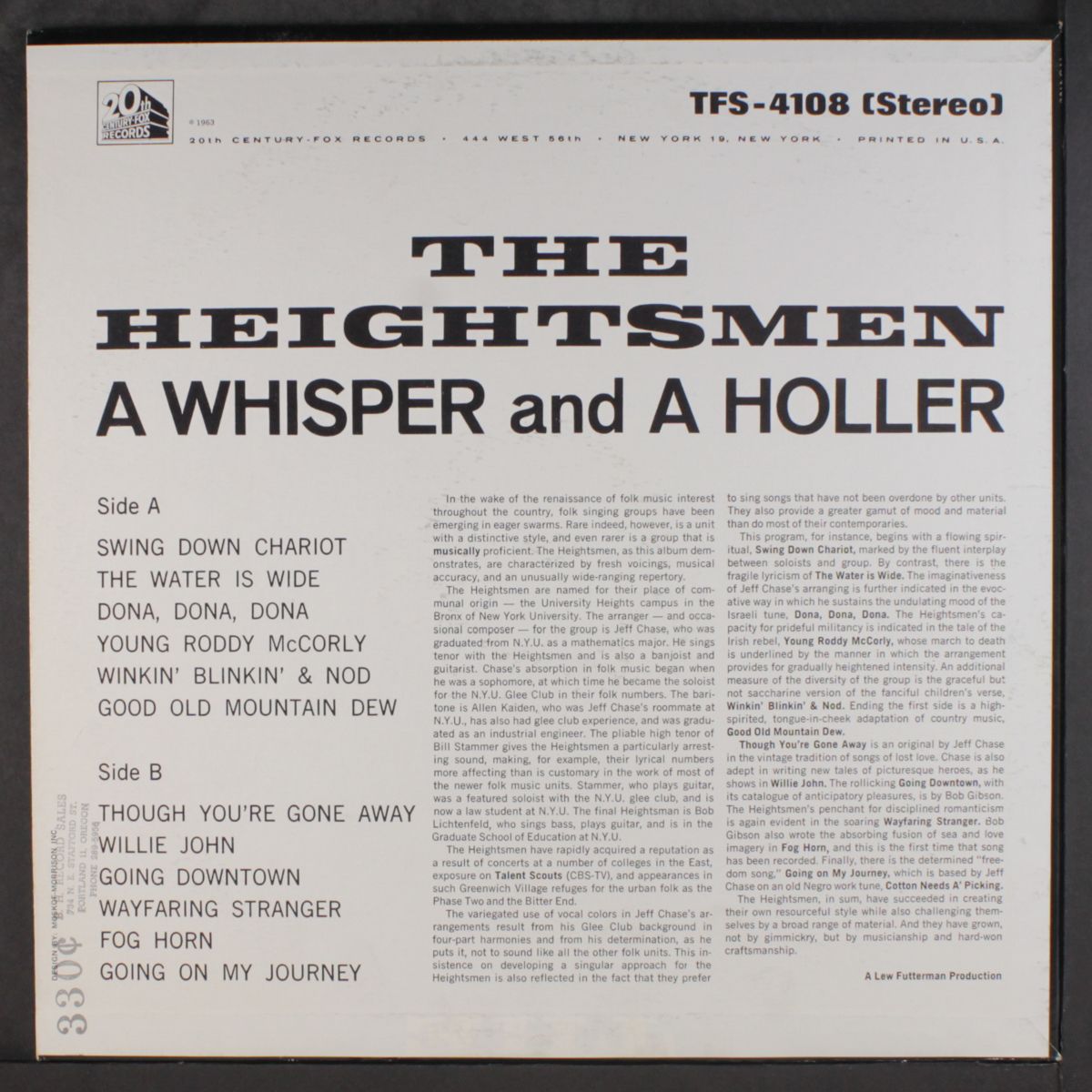 a whisper and a holler by HEIGHTSMEN