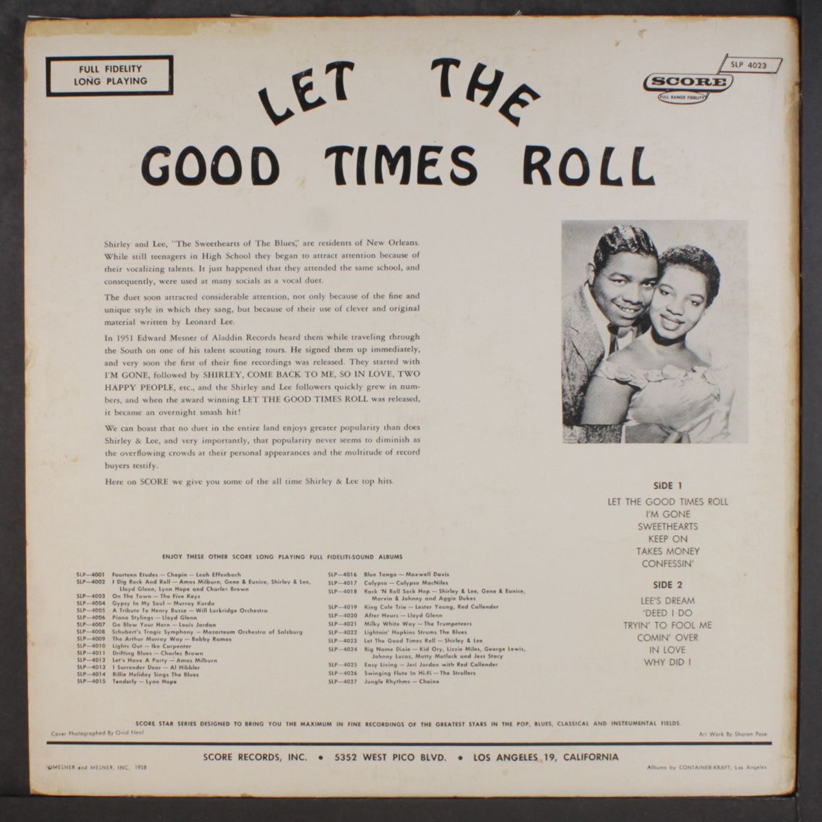 let the good times roll by SHIRLEY & LEE