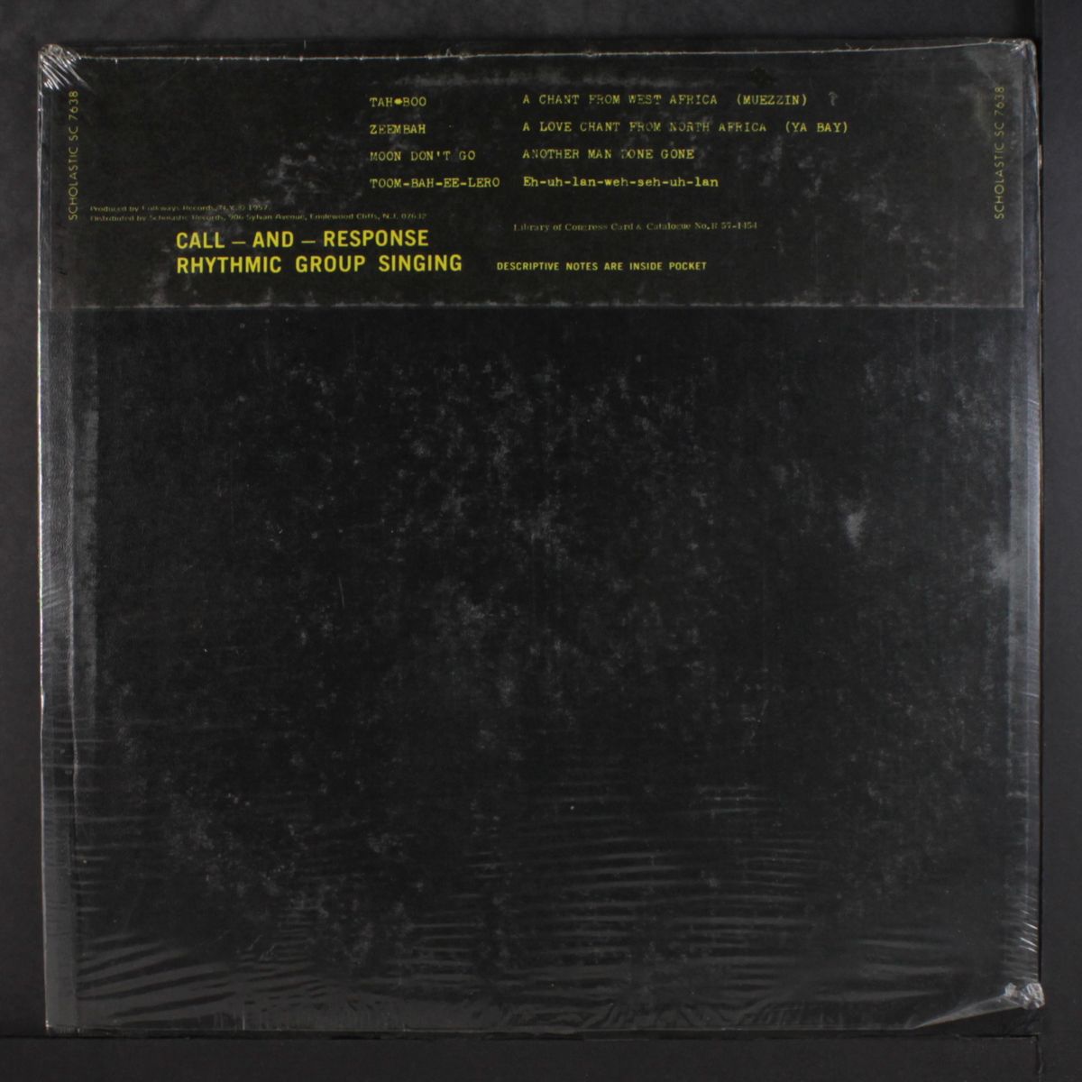 call and response, rhythmic group singing by ELLA JENKINS