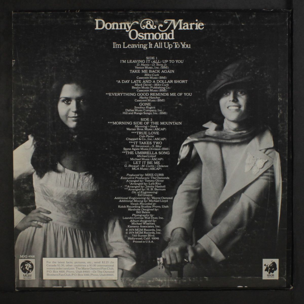 i'm leaving it all up to you by DONNY & MARIE OSMOND