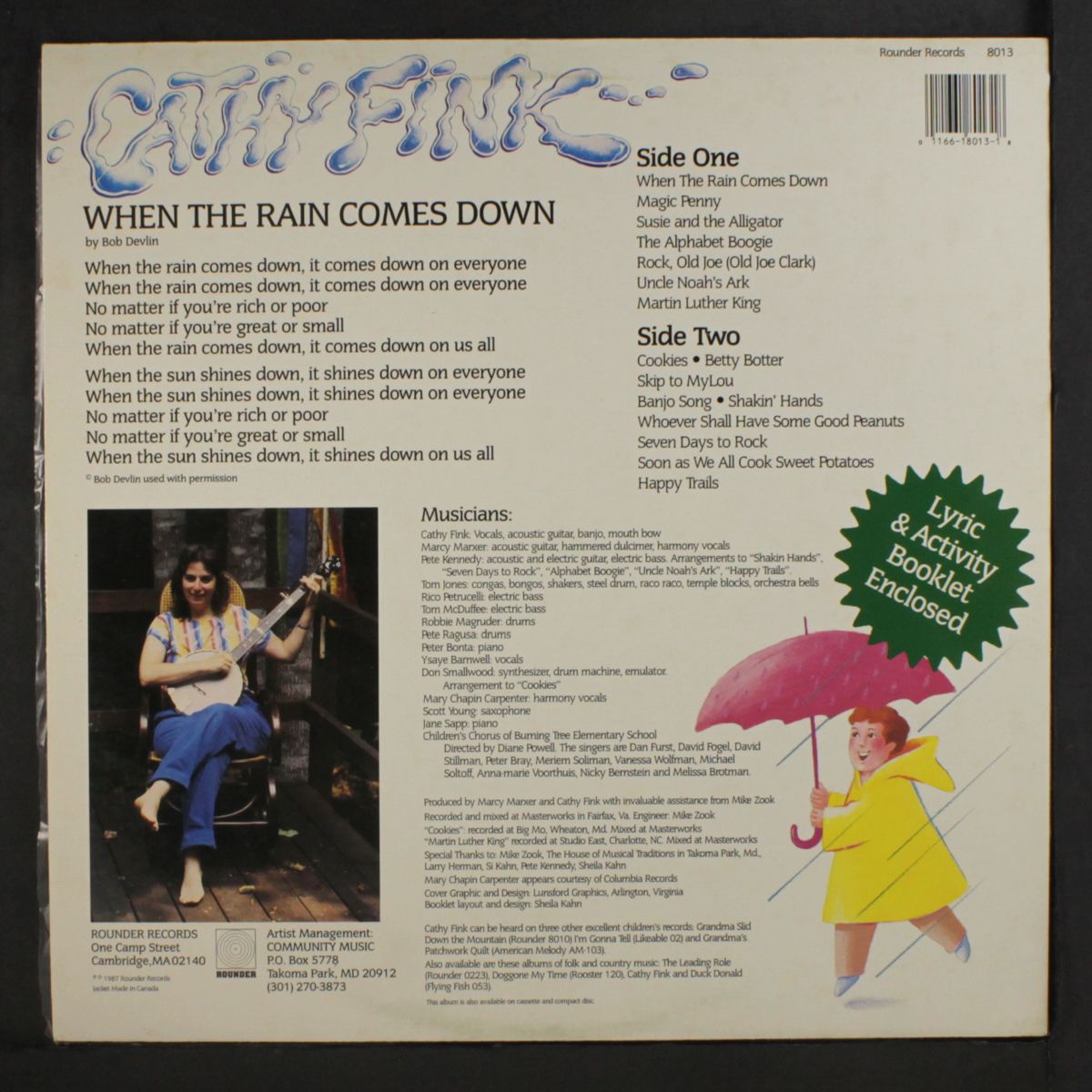 when the rain comes down by CATHY FINK