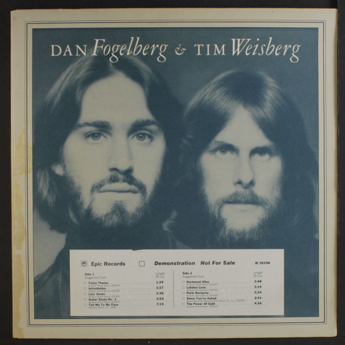 twin sons of different mothers by DAN FOGELBERG & TIM WEISBERG